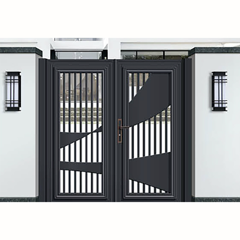 Decorative Latest Main House Swing Automatic Entrance Design Electric Outdoor Trackless Aluminum Driveway Folding Gate