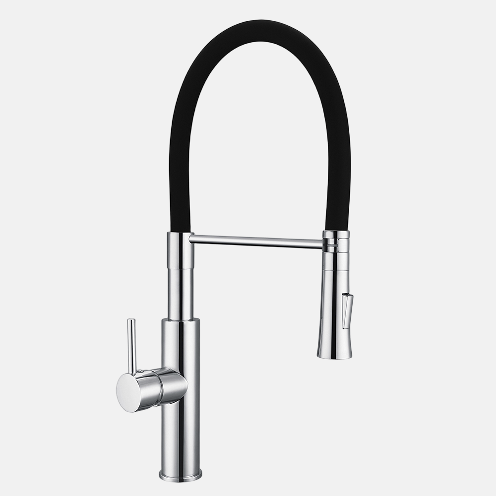 New Arrival Black Silver Copper Hot Cold Tap Filter Pull Down Commercial Use Kitchen Sink Faucet