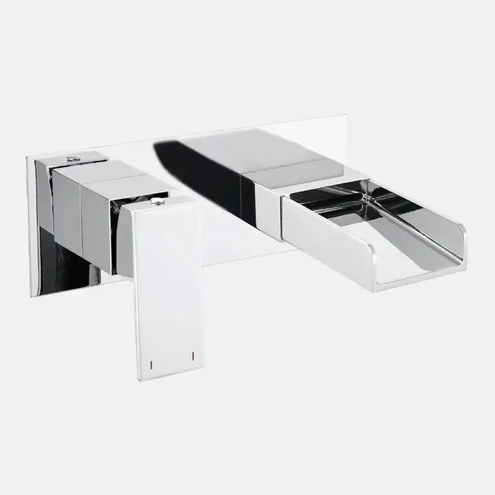 Matt Black Modern Design Waterfall Faucet Deck Mount Basin Mixer Taps Lavatory Sink Faucet with Good Price