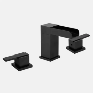 Matt Black Modern Design Waterfall Faucet Deck Mount Basin Mixer Taps Lavatory Sink Faucet with Good Price