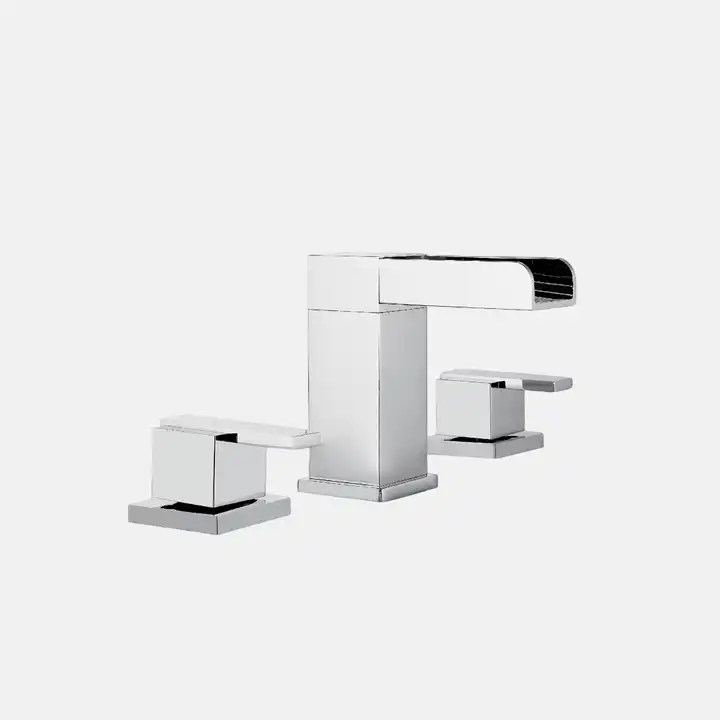 Matt Black Modern Design Waterfall Faucet Deck Mount Basin Mixer Taps Lavatory Sink Faucet with Good Price