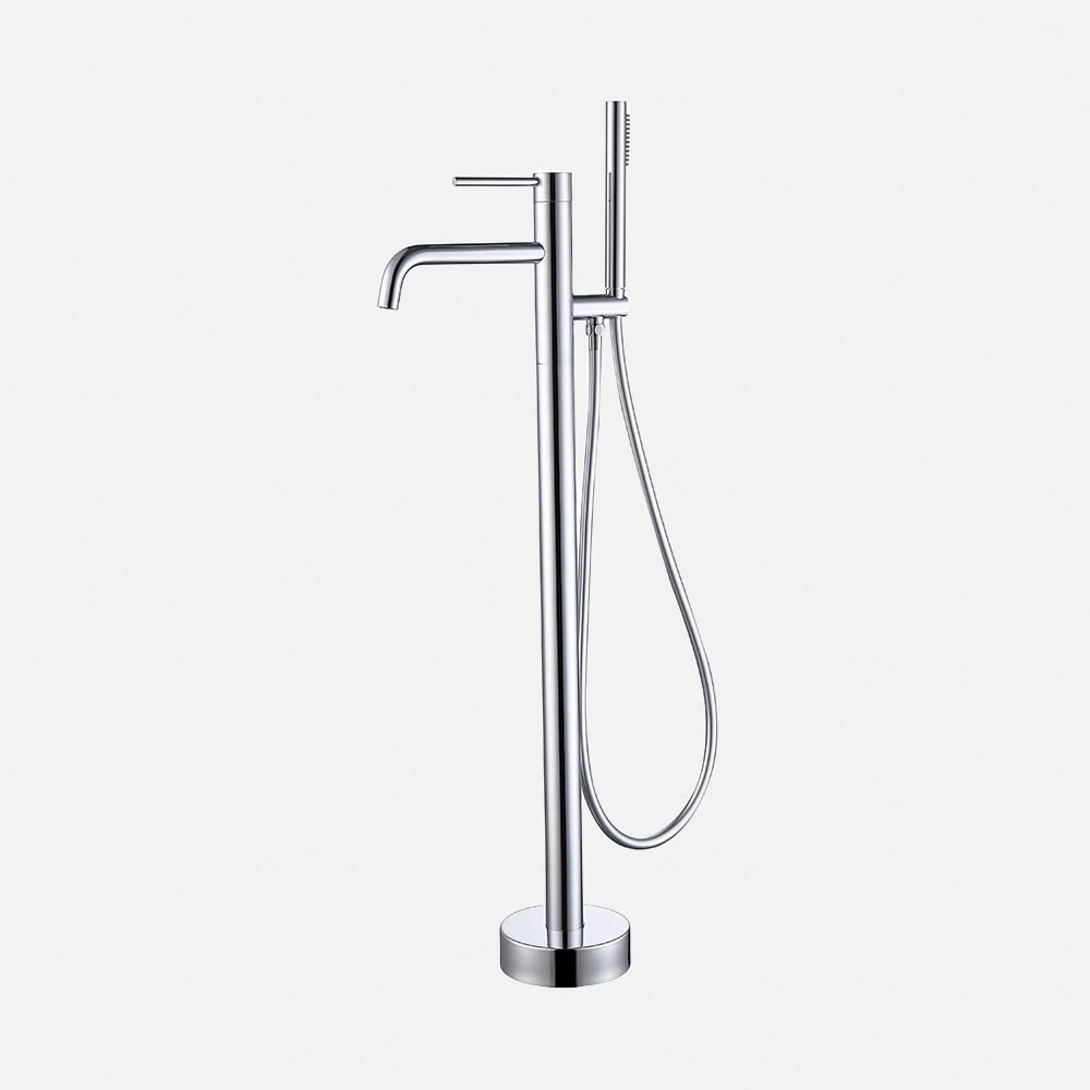 Multiple Approval Good Sale Floor Stand Tub Filler Bathroom High Quality Copper Mixer Freestanding Bathtub Faucet