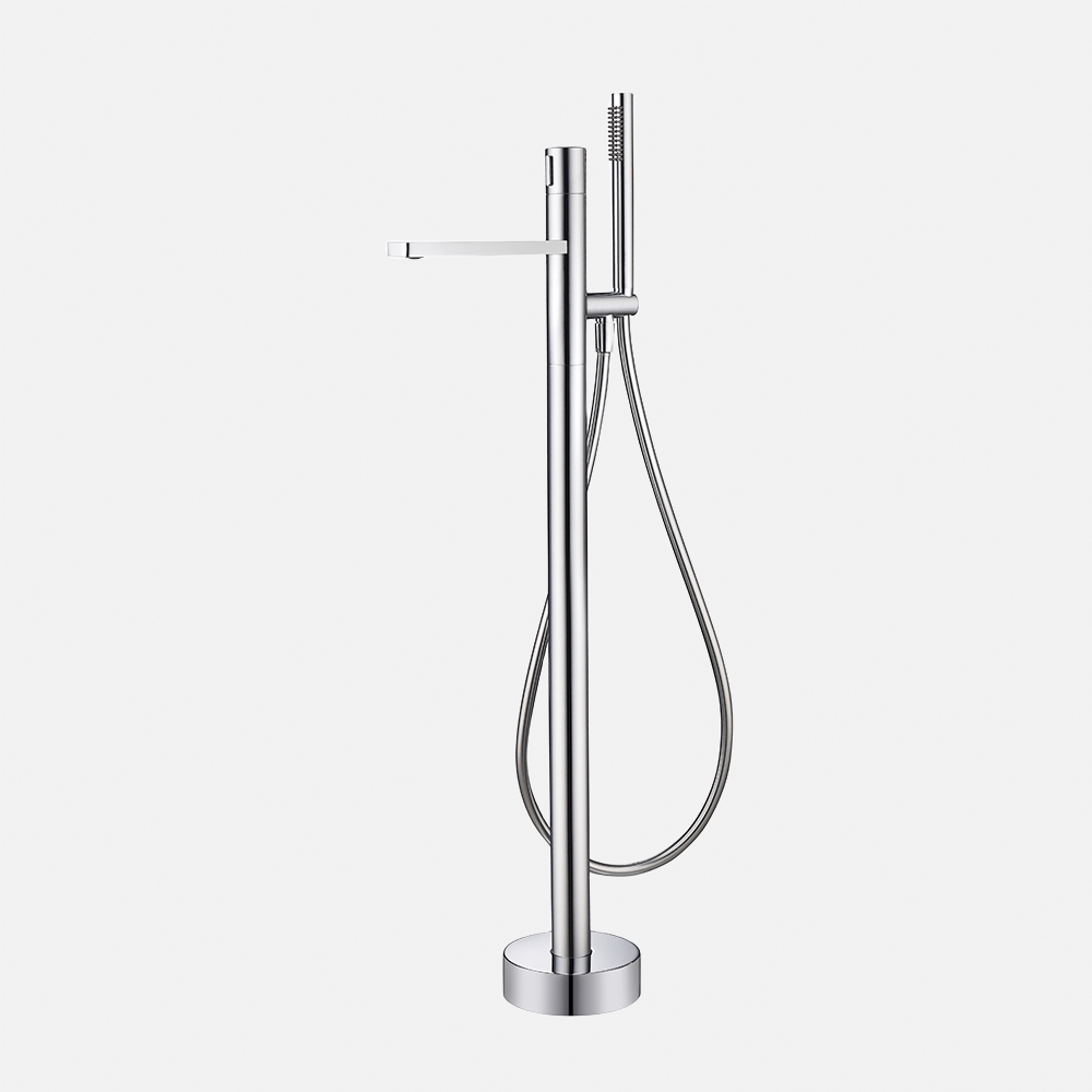 Multiple Approval Good Sale Floor Stand Tub Filler Bathroom High Quality Copper Mixer Freestanding Bathtub Faucet