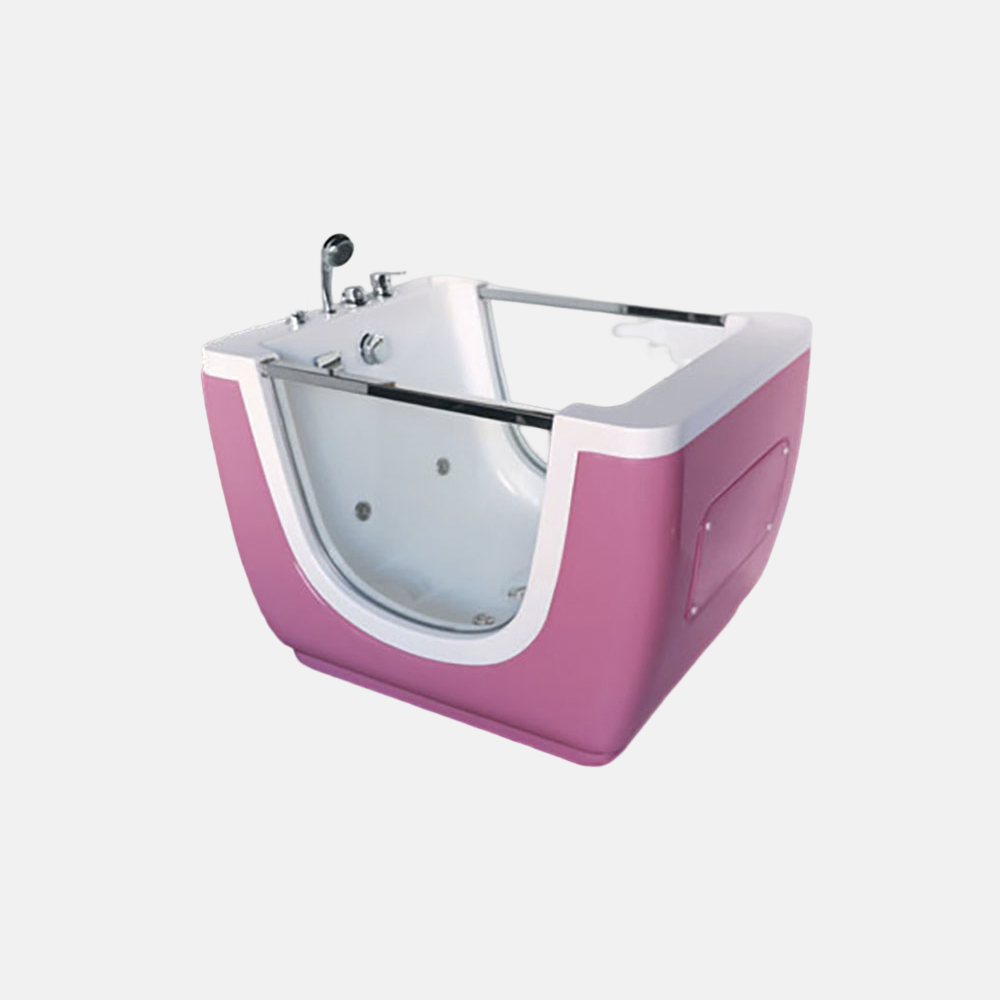 Environment-Friendly Acrylic Whirlpool Kid Spa Children Massage Freestanding Pink Bathtub Baby Bath Tub