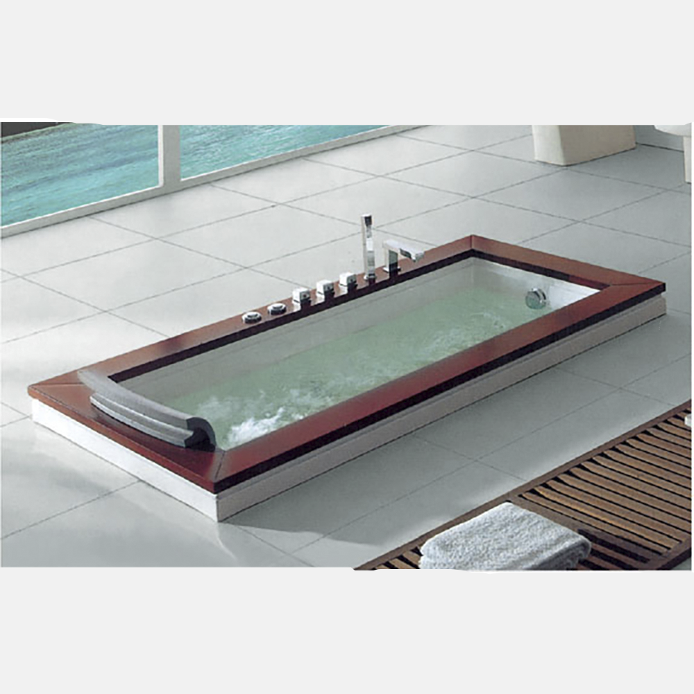 Classic Wooden Outdoor Hot Tub Spa  Brown Acrylic Whirlpool Baby Bath Faucets Tubs Bathtub With Accessory