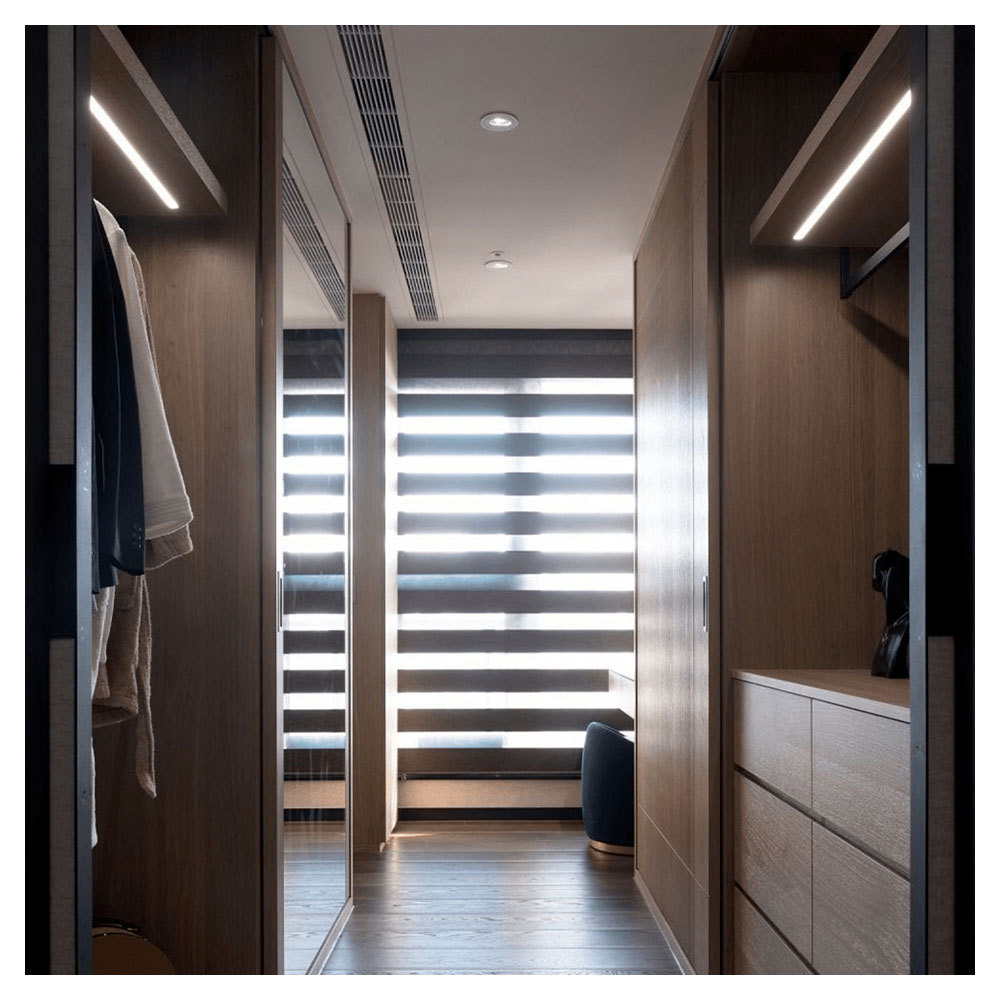 Modern PA Furniture Closet Bedroom Storage Cabinet Hinge Set Sliding Door Wardrobe with Mirror Wholesale outside cabinet