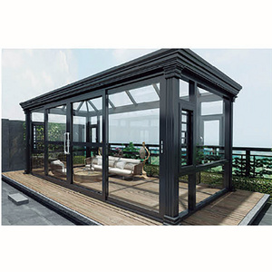 Wholesale Price Customized Modern Style Aluminium Frame Sunroom Commercial Glass House