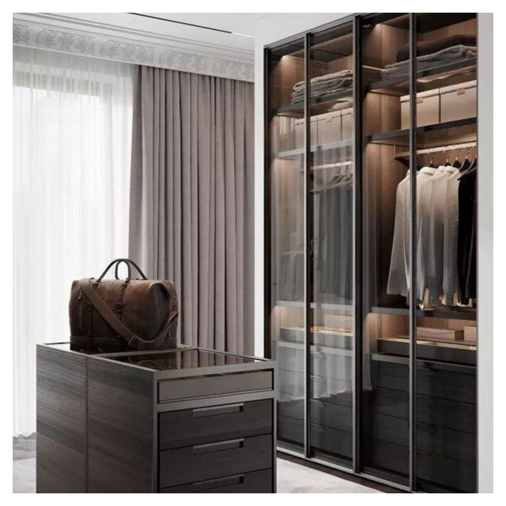 Hot Sales Walk In Storage Organizer Wardrobe System Wooden Spacious Large Capacity Closet Armoire with Pantry Shelves Drawers