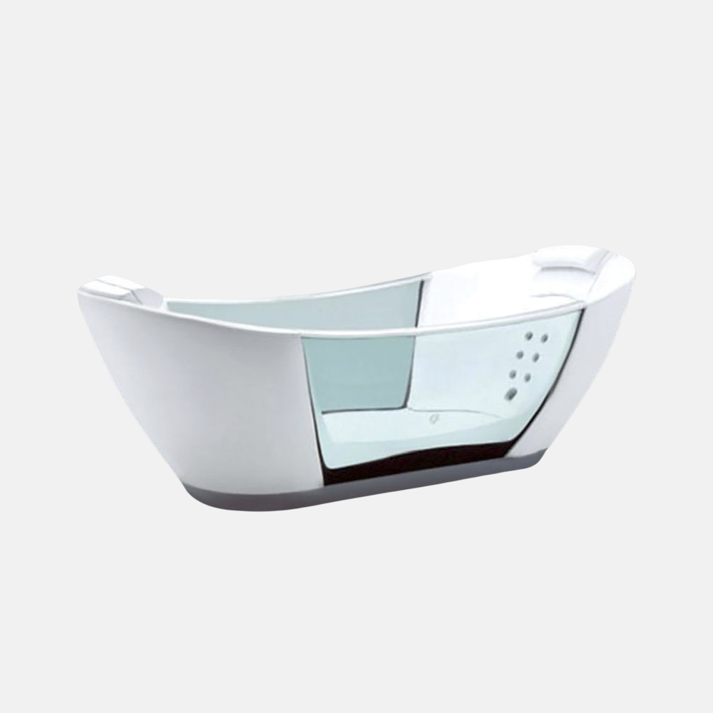 White Portable Bathroom Fiberglass Hot Tub Spa  Acrylic Whirlpool Baby Bath Faucets Tubs Bathtub With Accessory