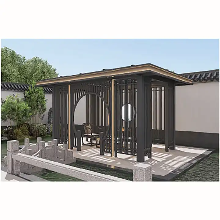 Modular Prefab Patio Bioclimatic Pergola Outdoor Waterproof Motorized Louver Roof and Flat Roof System Kits Aluminium Pergola