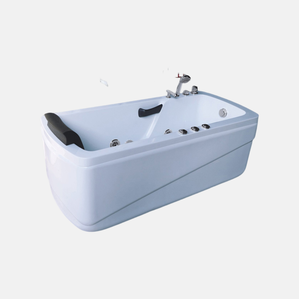 White Portable Bathroom Fiberglass Hot Tub Spa  Acrylic Whirlpool Baby Bath Faucets Tubs Bathtub With Accessory