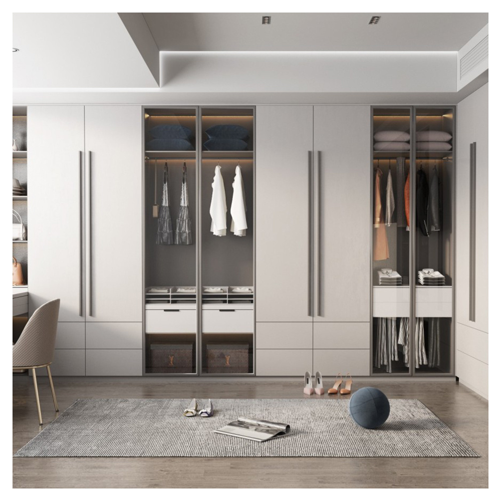 L Shape Bedroom Furniture Affordable Wardrobe Closet System Clothes Storage Cabinet Wardrobe