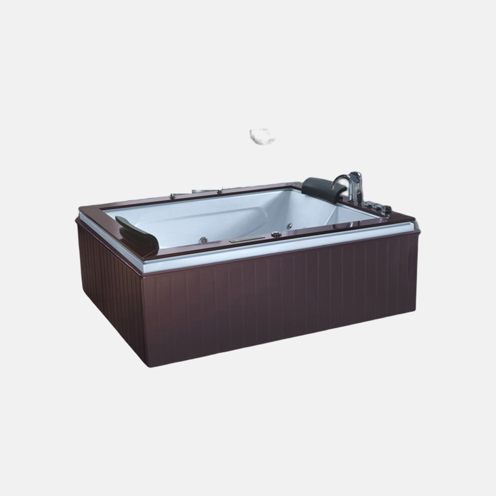 Classic Wooden Outdoor Hot Tub Spa  Brown Acrylic Whirlpool Baby Bath Faucets Tubs Bathtub With Accessory