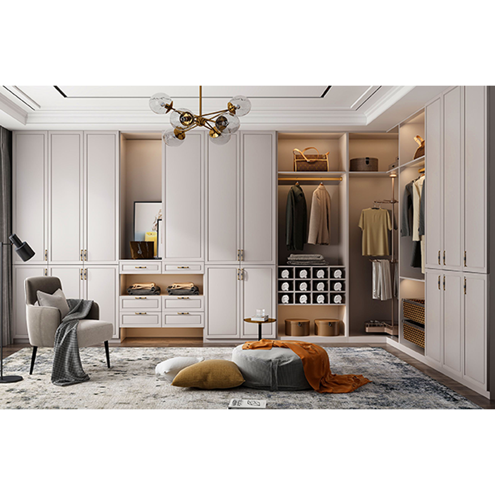 Modern Bedroom Storage Portable Wardrobe L Shaped Modular Wardrobe Designs Custom Walk In Closet With Island