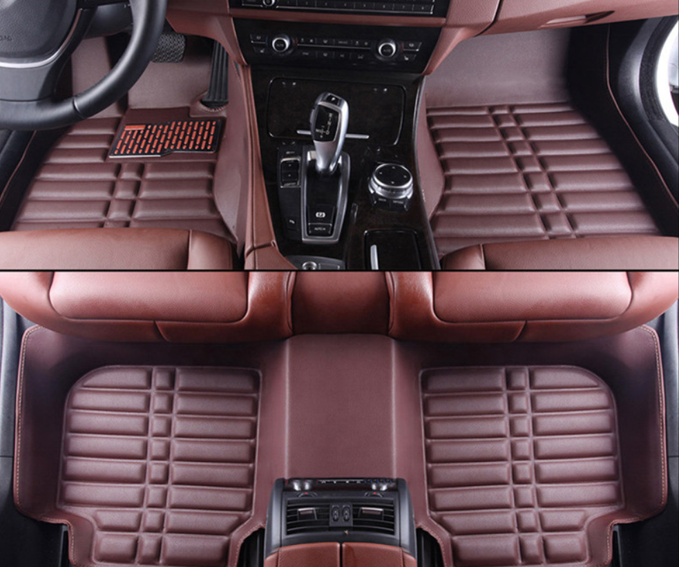 Factory supply anti-slip custom full set 5D PVC leather car floor mat