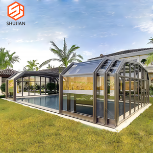 Electric mobile outdoor sun room four season aluminum glass room electronic sun room