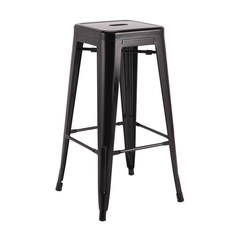 Retro Vintage Durable Heavy Duty Stackable Metal Industrial  Bar Stools