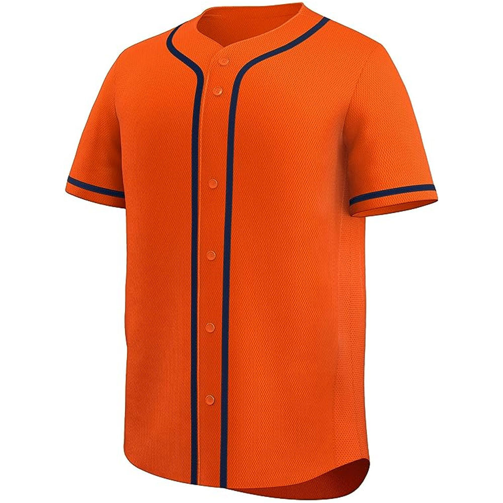 Best Selling Wholesale Price High Quality Custom Baseball Jersey Cotton Pause Solid V Neck Slim Fit Half Sleeve Baseball Jersey