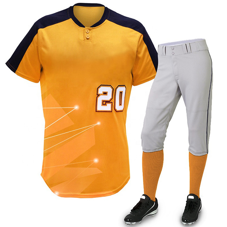 OEM Customize Breathable Blank Baseball Jerseys/Shorts Wholesale Own Logo  Baseball Uniform Sets