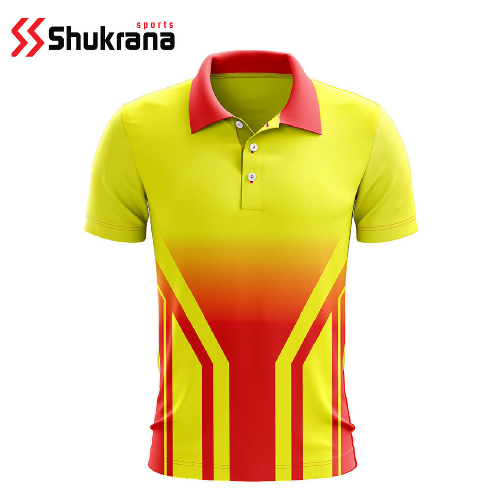 Wholesales Custom Print Team Name Sublimated New Style Design Cricket Shirts Breathable Sporty T Shirt Cricket Jersey