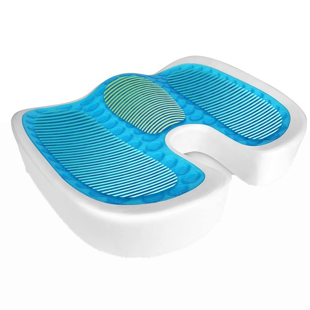 Cheap Wholesale top seller OEM seat cushions for office chairs ergonomic orthopedic memory foam cooling coccyx gel seat cushion