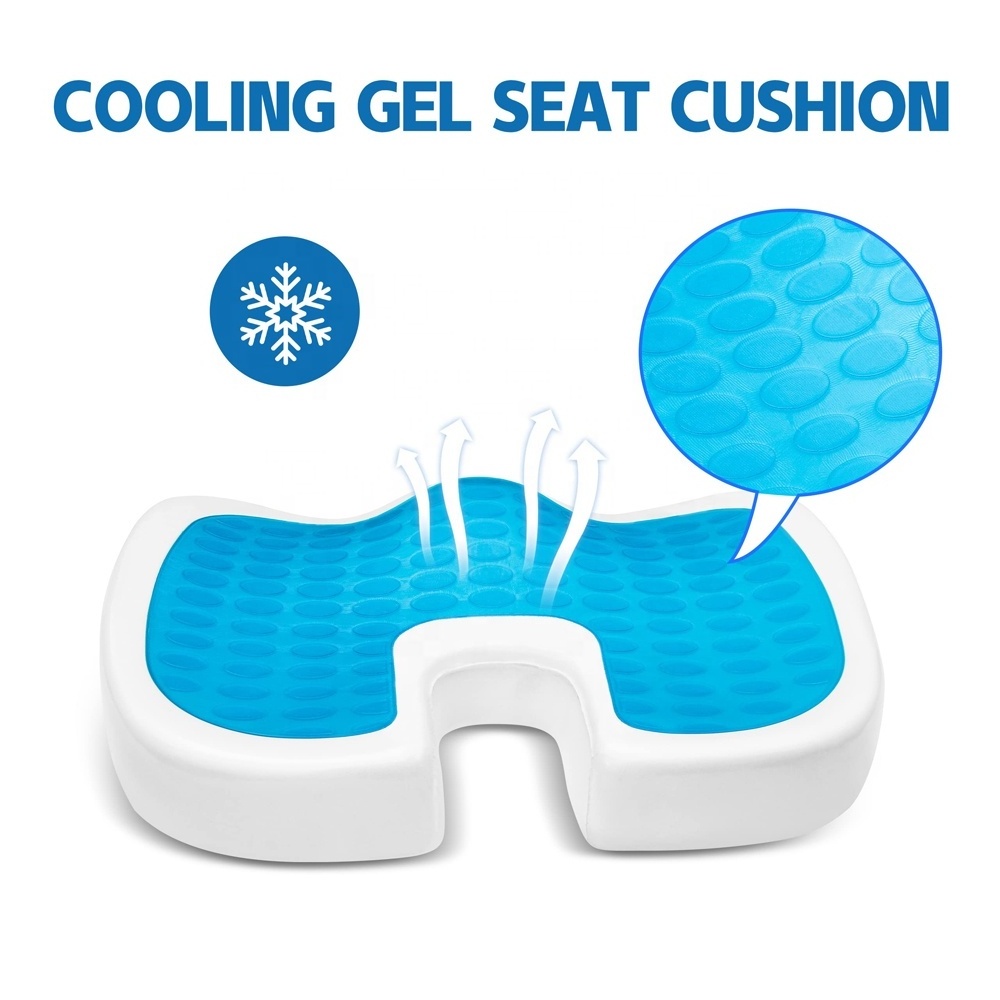 Cheap Wholesale top seller OEM seat cushions for office chairs ergonomic orthopedic memory foam cooling coccyx gel seat cushion