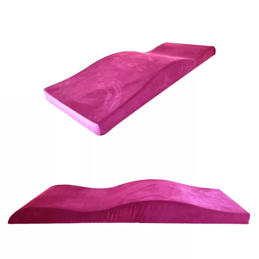 Customize massage table toppers beauty spa bed pads wave curved velvet foldable memory foam lash bed mattresses folding toppers