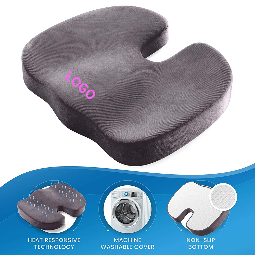 Wholesale High Quality Replacement Coccyx Orthopedic Butt Lift Office Chair Car Memory Foam  Seat Cushions