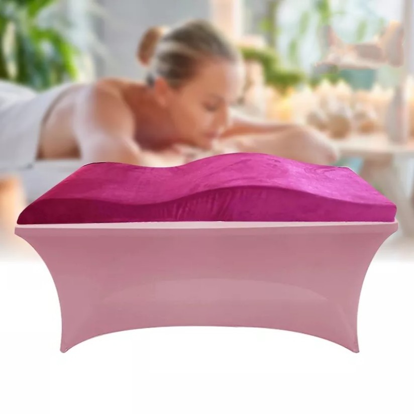 Customize massage table toppers beauty spa bed pads wave curved velvet foldable memory foam lash bed mattresses folding toppers