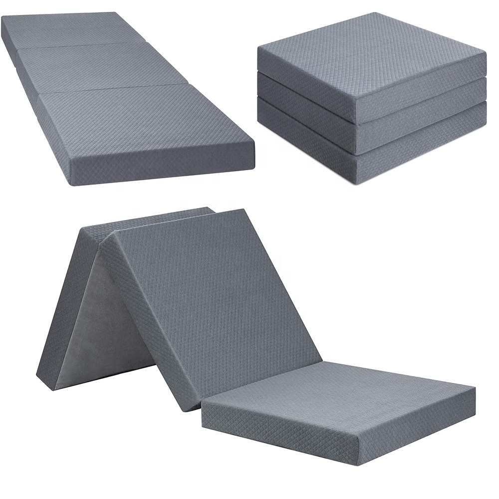 Foldable mattress twin sized camping mattress foldable foam travel memory foam mattress topper