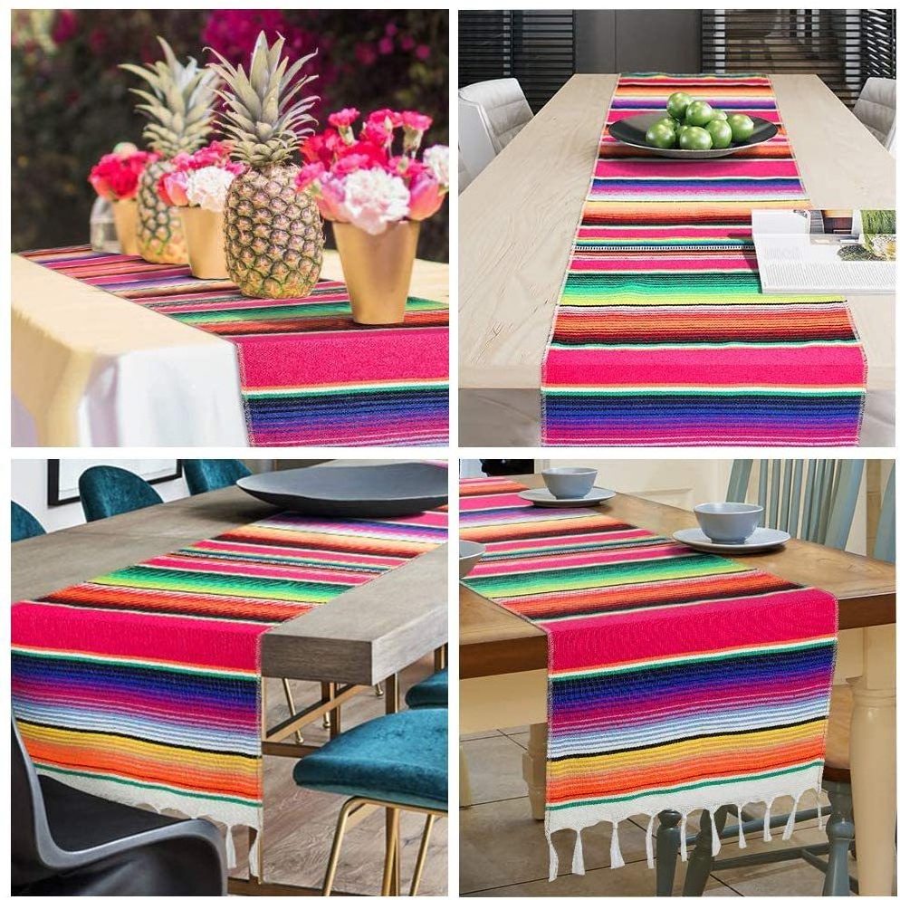 Mexican table runner blanket rainbow blanket  bed runner tablecloth picnic mat picnic blanket sofa