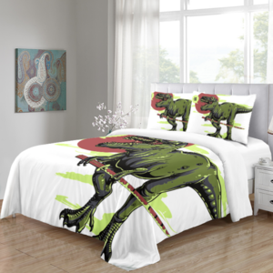 Dinosaur Duvet Cover Set Cartoon Dinosaur Bedding Set Cute Style Blue Pink Beds Set Home Textiles Microfiber For Girls Kids Boys