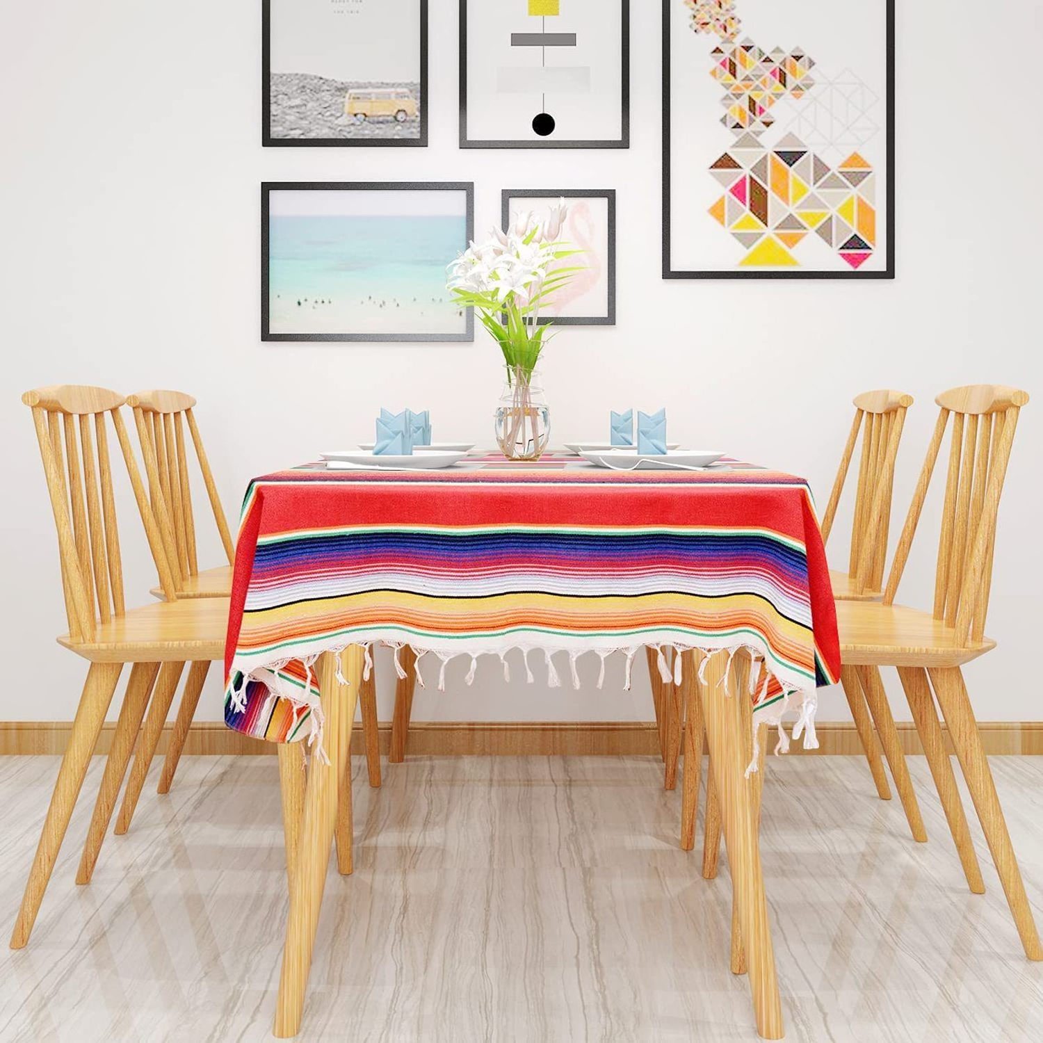 Mexican table runner blanket rainbow blanket  bed runner tablecloth picnic mat picnic blanket sofa