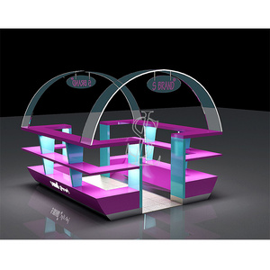 Nail Bar Kiosk For Manicure Pedicure in Shopping Mall Nail Kiosk Design