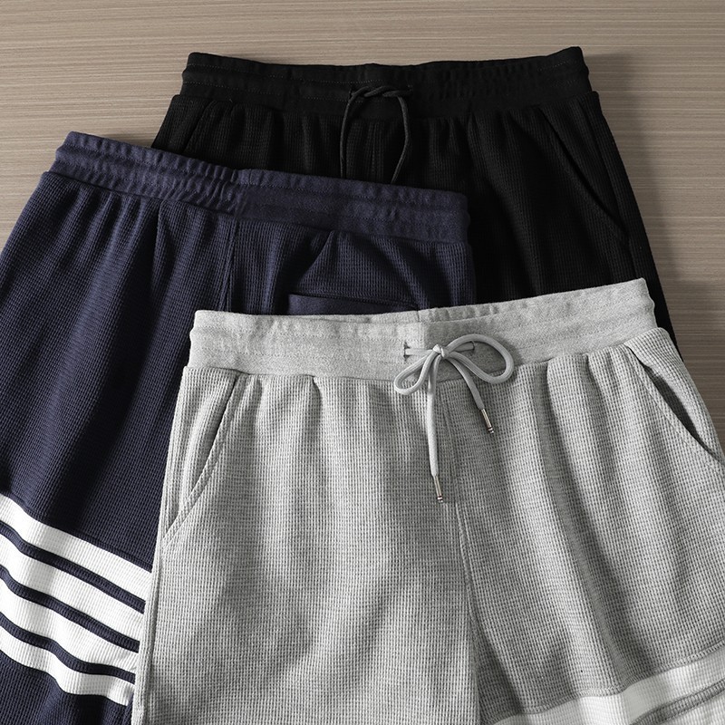 SHULIQI Wholesale Plain Streetwear Drawstring Blank Heavy  Cotton Jogger Shorts Men Cotton Fleece Sweat Shorts