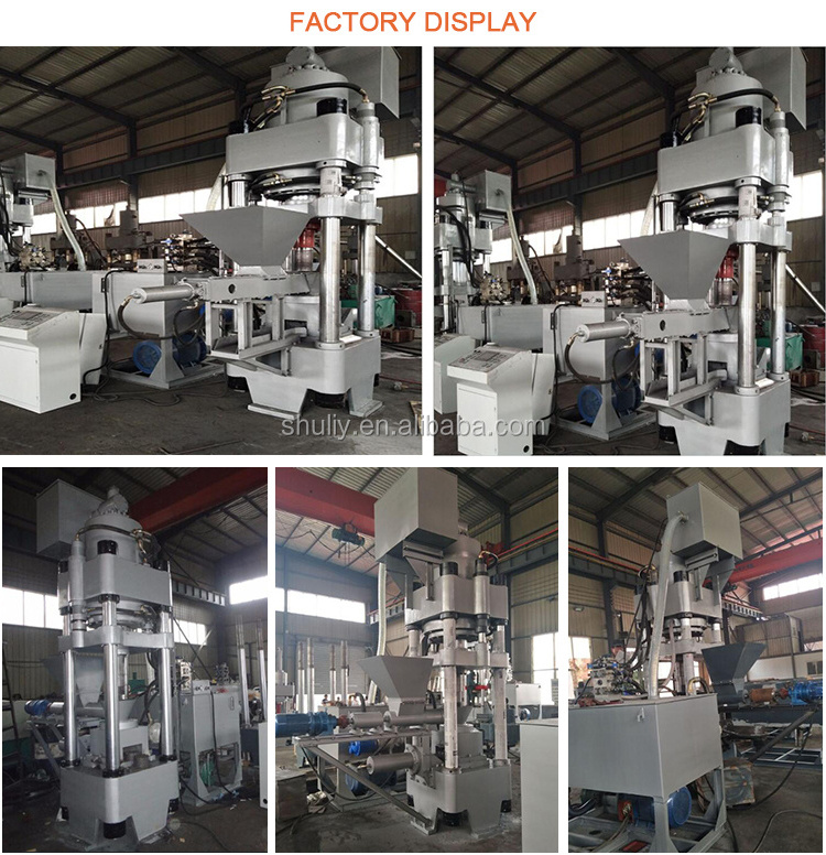 hydraulic aluminium chips metal block briquetting iron ore fines briquette press machine