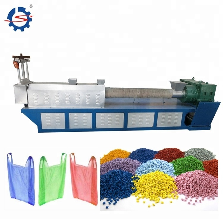 Waste PET/PP/PE/HDPE plastic recycle pellet making machine