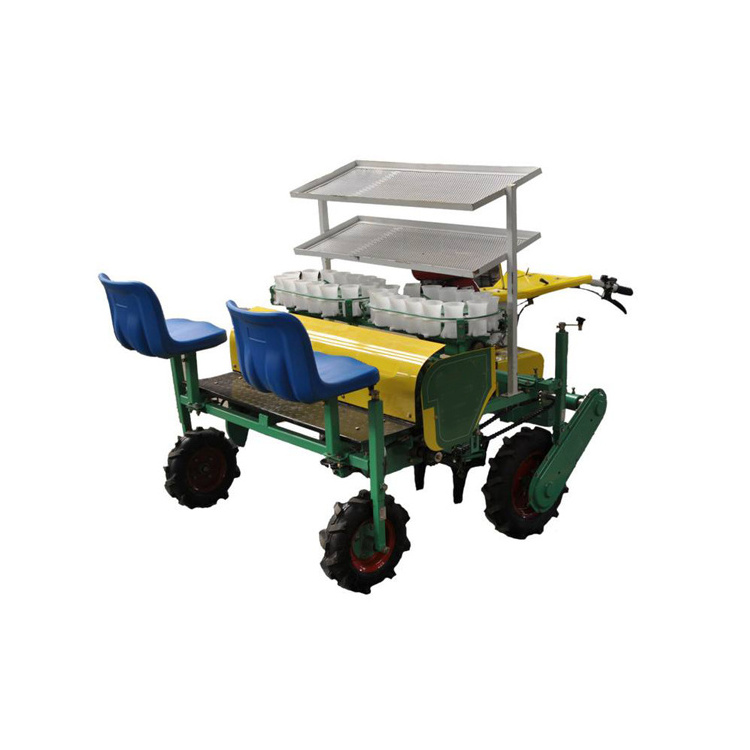 automatic seedling planting machine 2 rows hand push vegetable onion seed planter planter