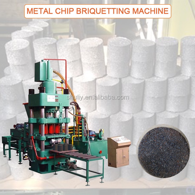 hydraulic aluminium chips metal block briquetting iron ore fines briquette press machine