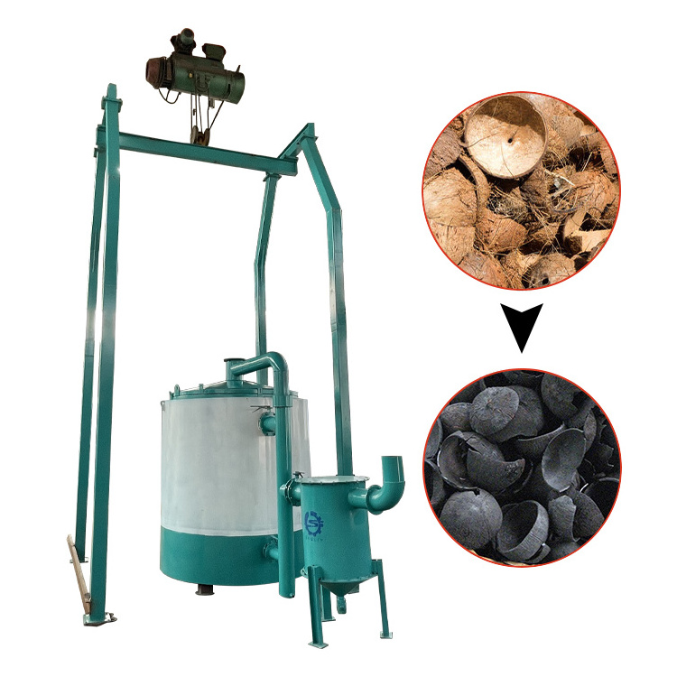 charcoal making carbonization oven/ wood charcoal carbonization furnace charcoal making machine