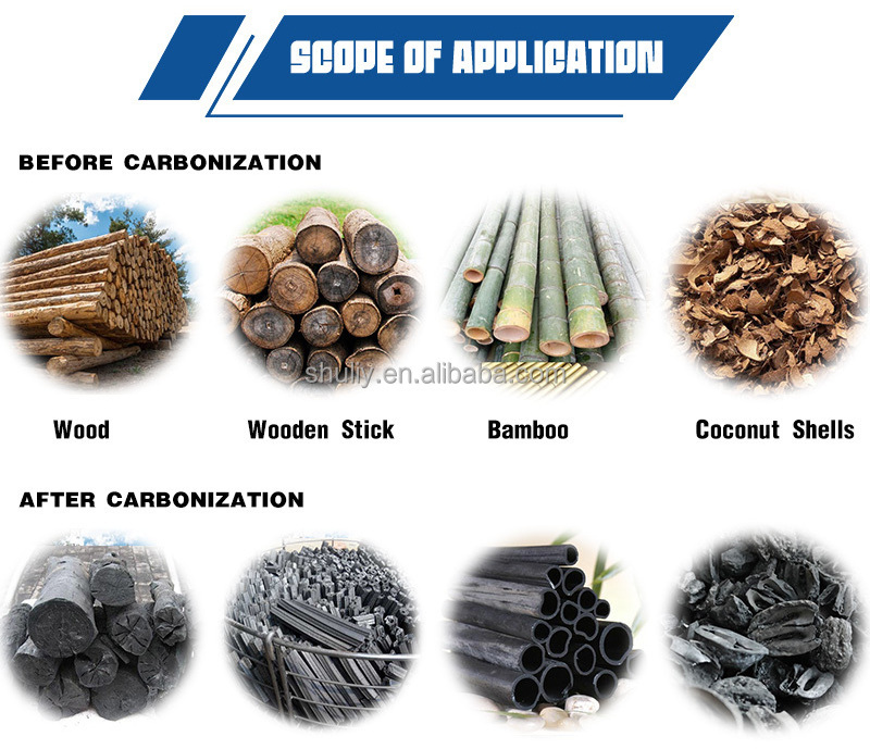 charcoal making carbonization oven/ wood charcoal carbonization furnace charcoal making machine