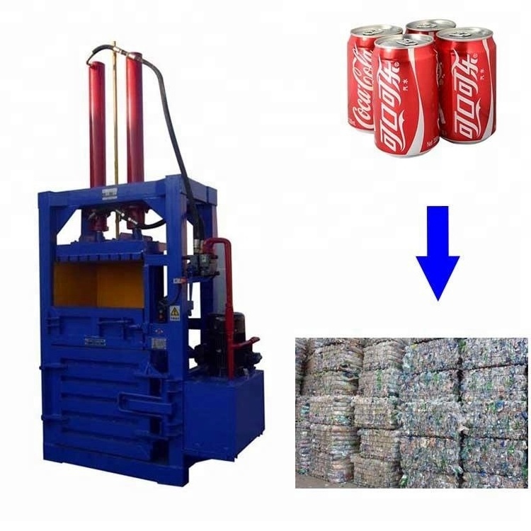 Cardboard box scrap metal paper baler waste carton bale press machine