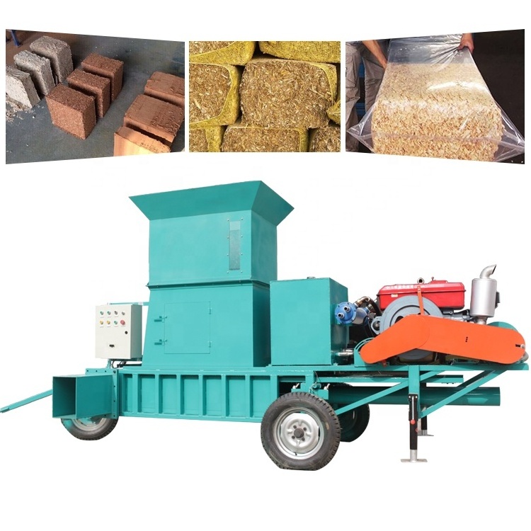 Quality assurance mini hay pine straw grass square bale compactor for sale