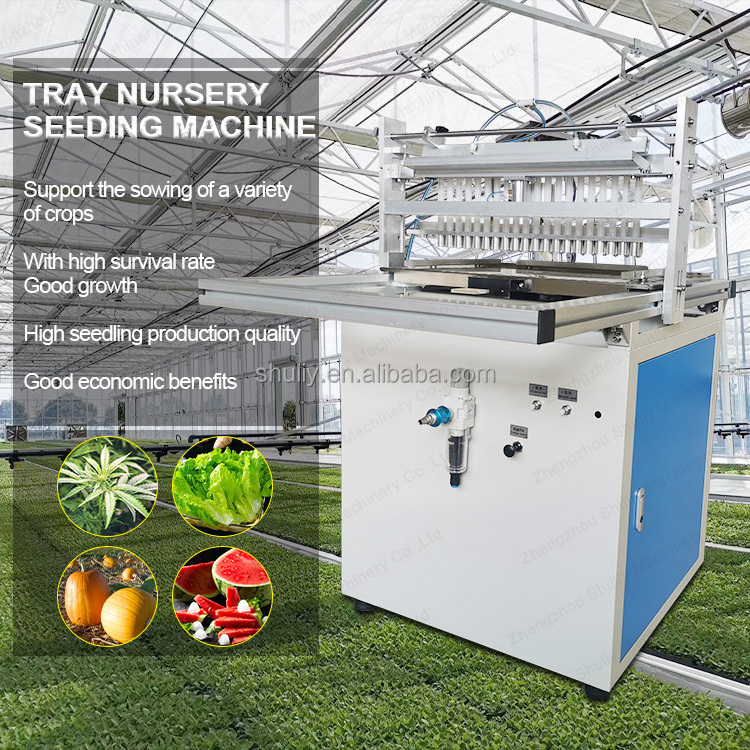 semi automatic vegetable tray nursery seedling seeder seed planting machine