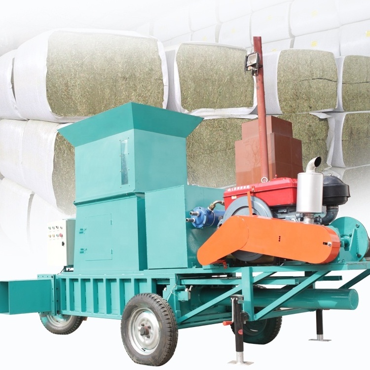 Self-powered square hay baler Stationary baler Pine straw bale for sale