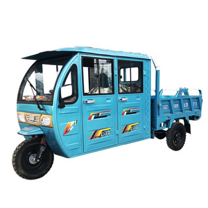 motorised tricycle fuel gasoline three wheels motorcycle and dump motor tricycle 3-4 passenger with cargo