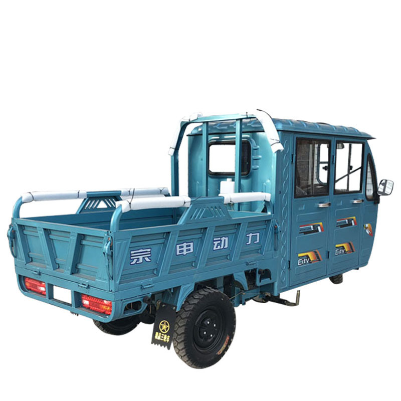 motorised tricycle fuel gasoline three wheels motorcycle and dump motor tricycle 3-4 passenger with cargo