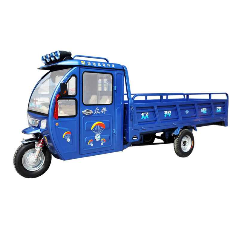 popular electric cargo tricycle enclosed driving style 60V voltage motor tricycle