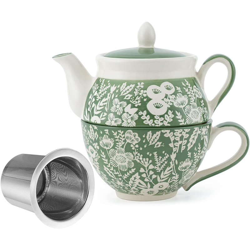 Elegant Drinkware Bone China Tea Pot Sets for One British Classic Tableware Afternoon Tea Set