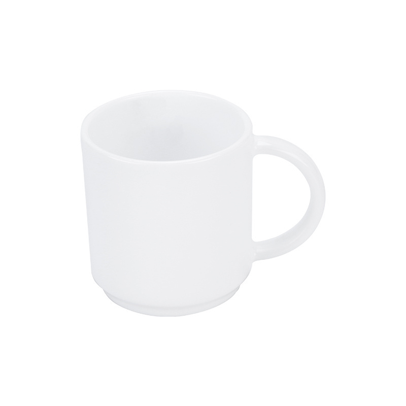 High Quality Blank White Restaurant Hotel Cafe Coffee Milk Mug Cup Opal Glass Coffee Mug